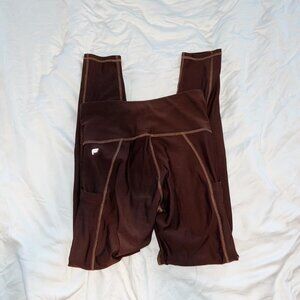 Brown leggings fabletics with pockets